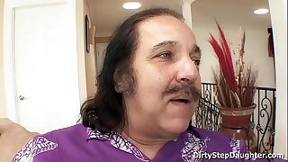 Uncompromisingly lucky man Ron Jeremy shacking up his attractive teen stepdaughter Lynn Reverence