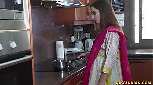 Newly married Indian bhabhi strips her salwar together with loses her self-restraint with devar ji