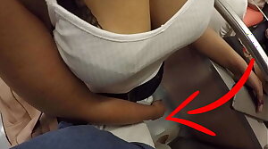 Transalpine Blonde Milf with Big Tits Started Touching My Dick in Subway ! That's called Clothed Sex?